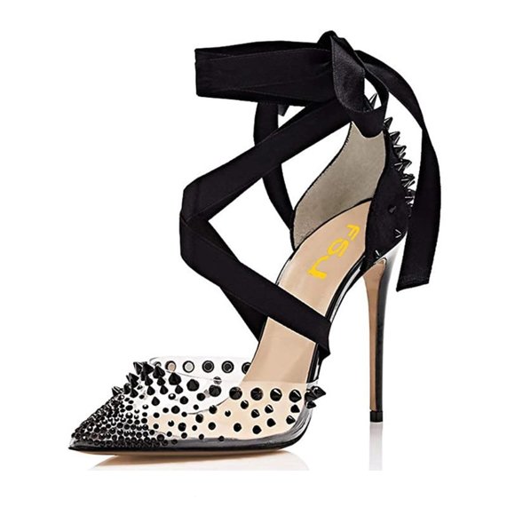 FSJ Shoes - FSJ High Heel Ankle Strap Sandals PVC club shoes
